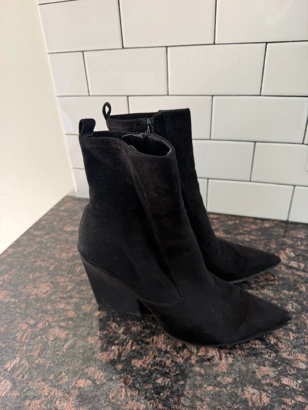 Kendall & Kylie Black Mid Calf Boots Size 9.5